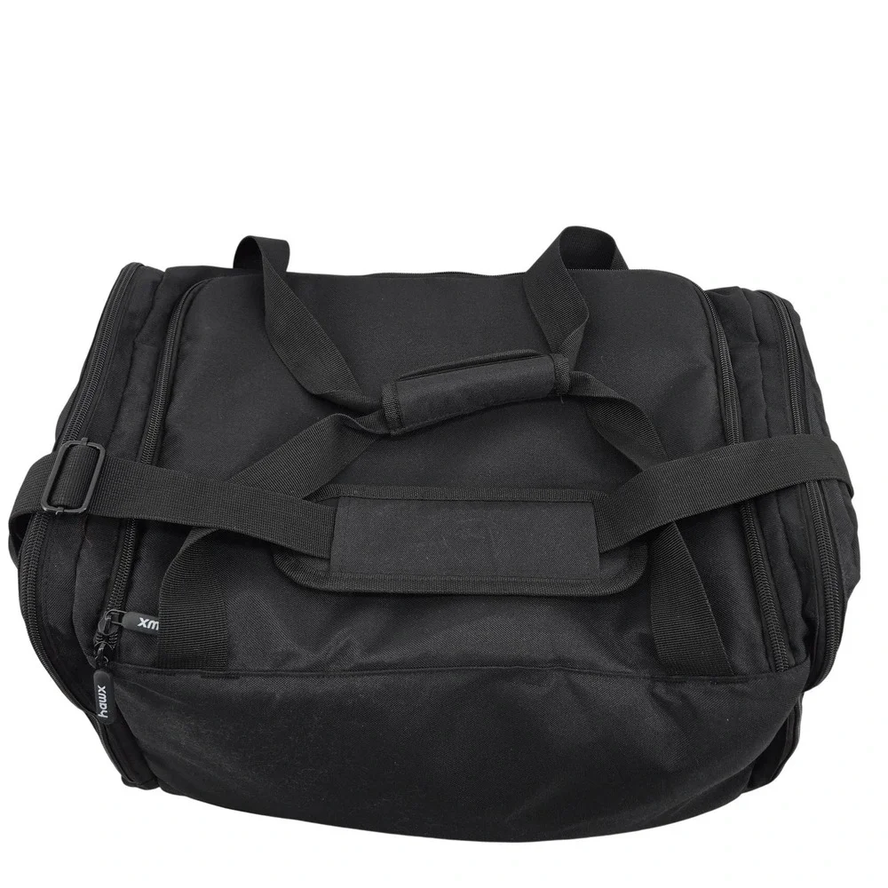 Hawx Black 20in Duffle Bag Adjustable Straps Polyester‎ Travel Gym Weekender